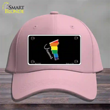 Vermont Rainbow Novelty License Plate Hat Cotton / Pink