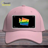 Washington Rainbow Novelty License Plate Hat Cotton / Pink