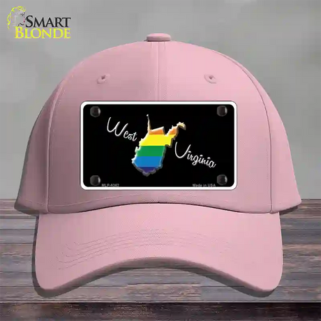 West Virginia Rainbow Novelty License Plate Hat Cotton / Pink