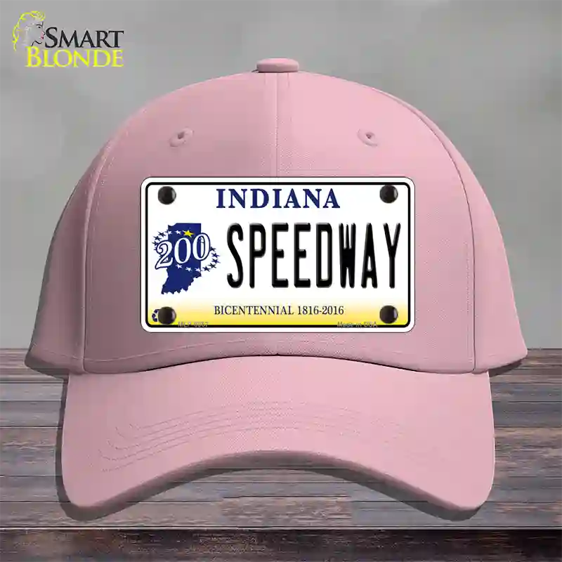 Speedway Indiana Novelty License Plate Hat Cotton / Pink