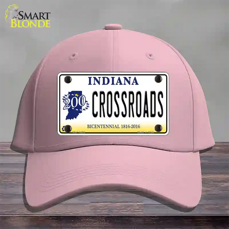 Crossroads Indiana Novelty License Plate Hat Cotton / Pink