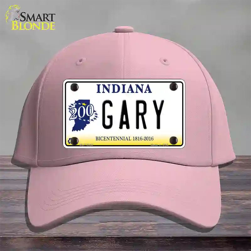 Gary Indiana Novelty License Plate Hat Cotton / Pink