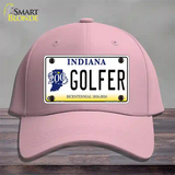 Golfer Indiana Novelty License Plate Hat Cotton / Pink