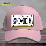 I Love Indiana Novelty License Plate Hat Cotton / Pink