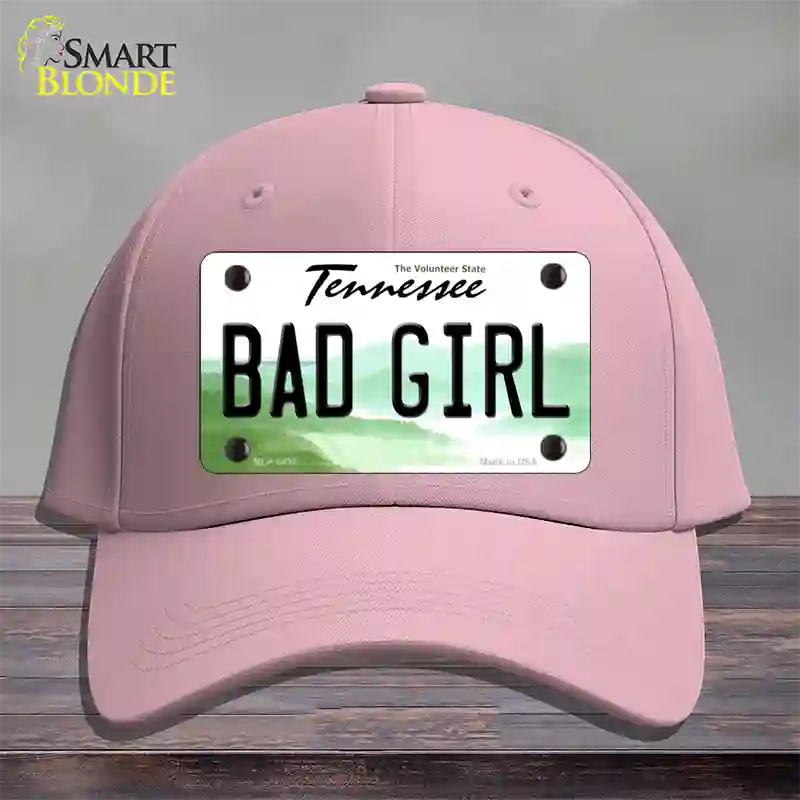 Bad Girl Tennessee Novelty License Plate Hat Cotton / Pink