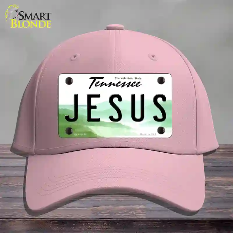 Jesus Tennessee Novelty License Plate Hat Cotton / Pink