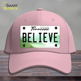 Believe Tennessee Novelty License Plate Hat Cotton / Pink