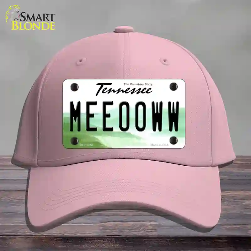 Meeooww Tennessee Novelty License Plate Hat Cotton / Pink