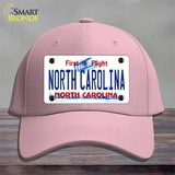 North Carolina Novelty License Plate Hat Cotton / Pink