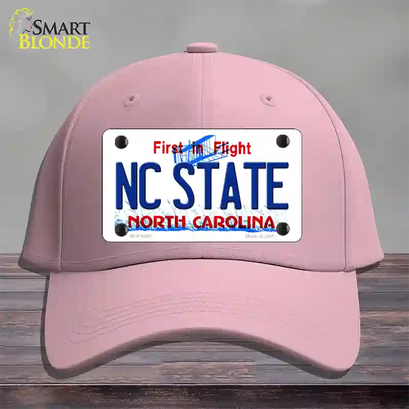 North Carolina State Novelty License Plate Hat Cotton / Pink