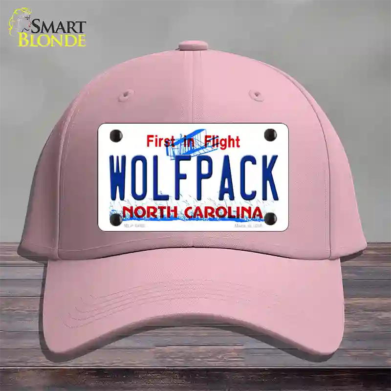 Wolfpack North Carolina Novelty License Plate Hat Cotton / Pink