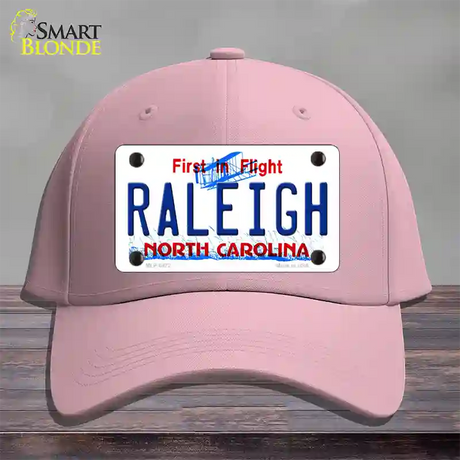 Raleigh North Carolina Novelty License Plate Hat Cotton / Pink