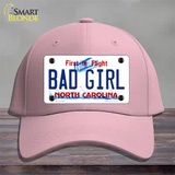 Bad Girl North Carolina Novelty License Plate Hat Cotton / Pink