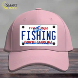 Fishing North Carolina Novelty License Plate Hat Cotton / Pink