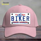 Biker North Carolina Novelty License Plate Hat Cotton / Pink