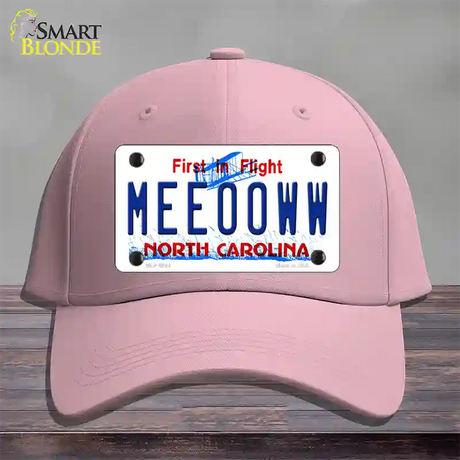 Meeooww North Carolina Novelty License Plate Hat Cotton / Pink