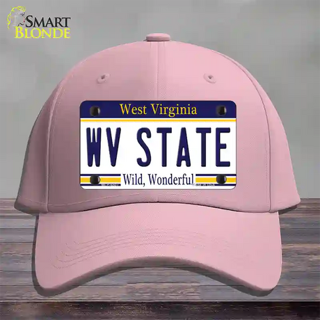 West Virginia State Novelty License Plate Hat Cotton / Pink