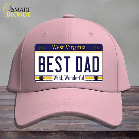 Best Dad West Virginia Novelty License Plate Hat Cotton / Pink