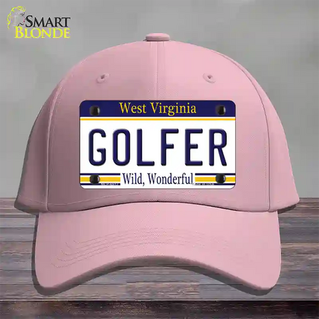 Golfer West Virginia Novelty License Plate Hat Cotton / Pink