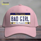 Bad Girl West Virginia Novelty License Plate Hat Cotton / Pink