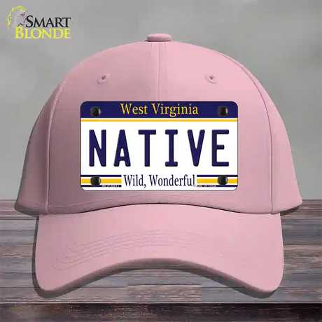 Native West Virginia Novelty License Plate Hat Cotton / Pink