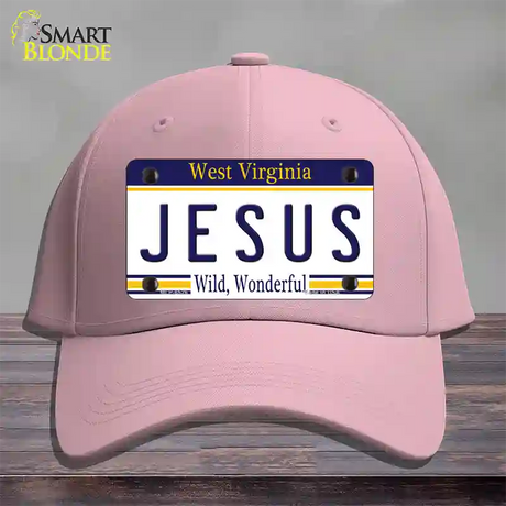 Jesus West Virginia Novelty License Plate Hat Cotton / Pink