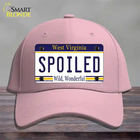 Spoiled West Virginia Novelty License Plate Hat Cotton / Pink