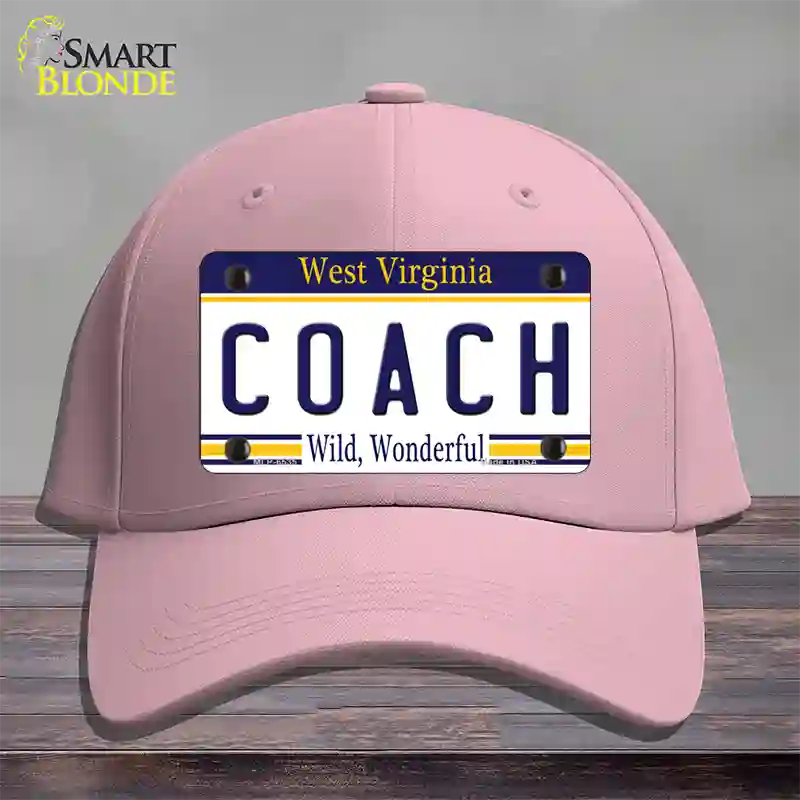 Coach West Virginia Novelty License Plate Hat Cotton / Pink