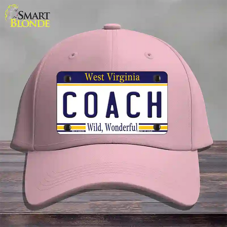 Coach West Virginia Novelty License Plate Hat Cotton / Pink