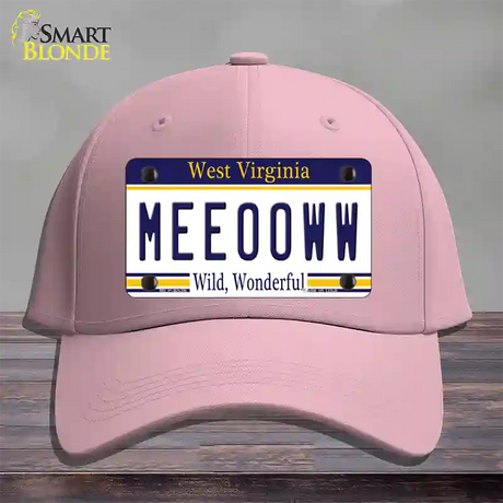 Meeooww West Virginia Novelty License Plate Hat Cotton / Pink