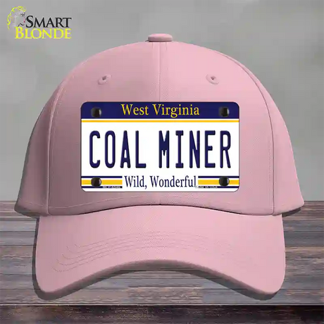 Coal Miner West Virginia Novelty License Plate Hat Cotton / Pink