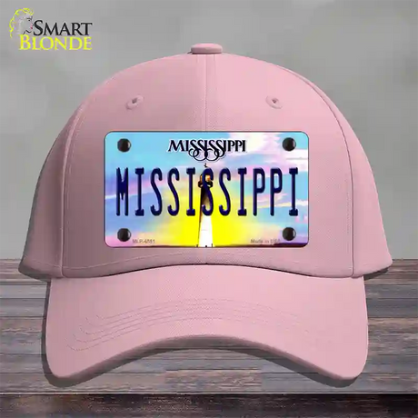 Mississippi Novelty License Plate Hat Cotton / Pink