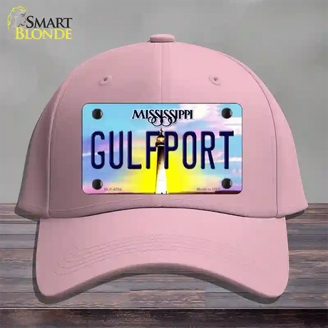 Gulfport Mississippi Novelty License Plate Hat Cotton / Pink