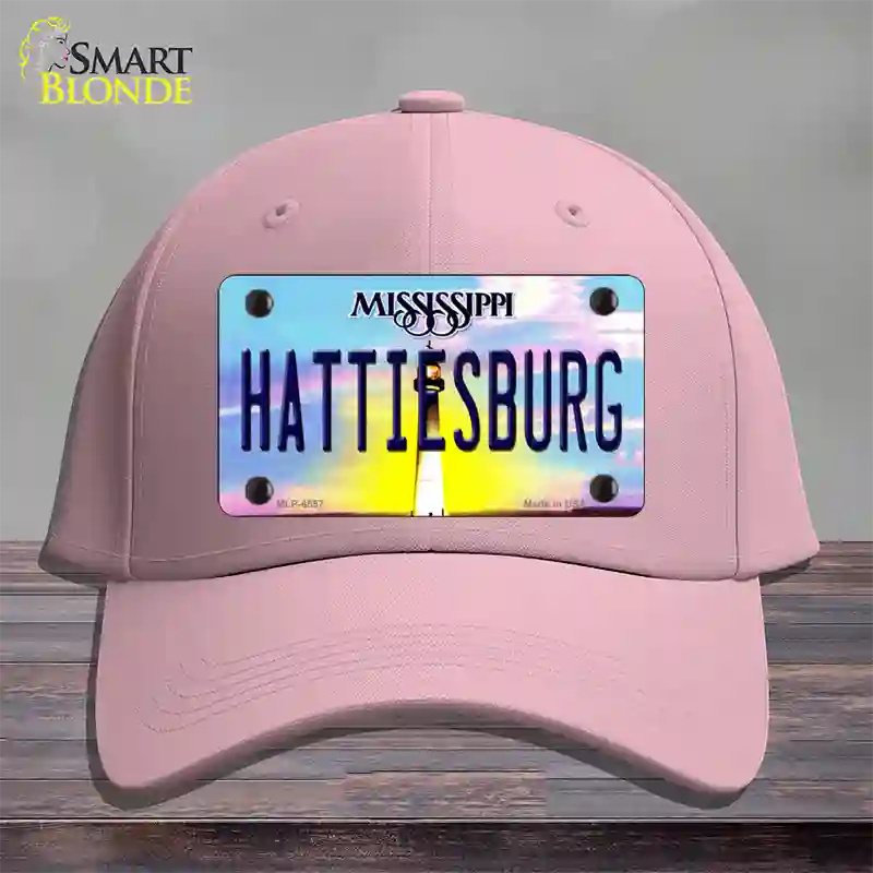 Hattiesburg Mississippi Novelty License Plate Hat Cotton / Pink