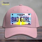 Bad Girl Mississippi Novelty License Plate Hat Cotton / Pink