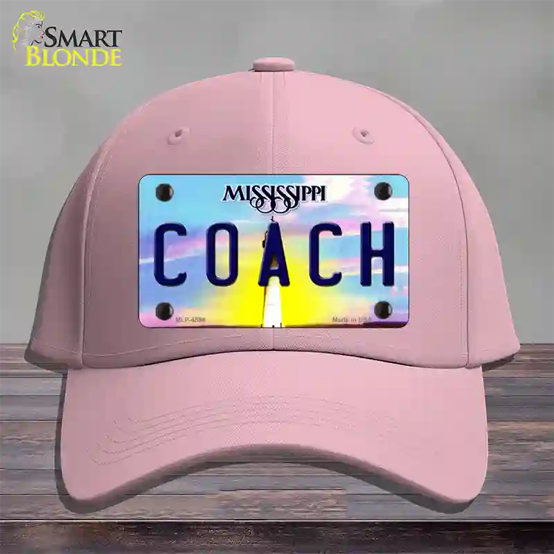 Coach Mississippi Novelty License Plate Hat Cotton / Pink