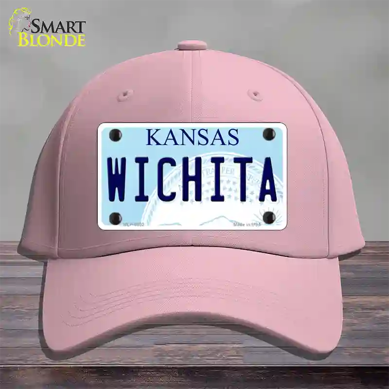 Wichita Kansas Novelty License Plate Hat Cotton / Pink