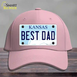 Best Dad Kansas Novelty License Plate Hat Cotton / Pink