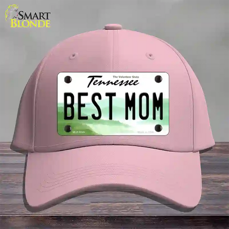 Best Mom Tennessee Novelty License Plate Hat Cotton / Pink