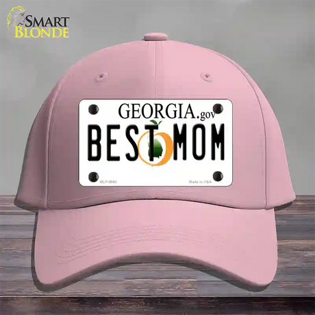 Best Mom Georgia Novelty License Plate Hat Cotton / Pink