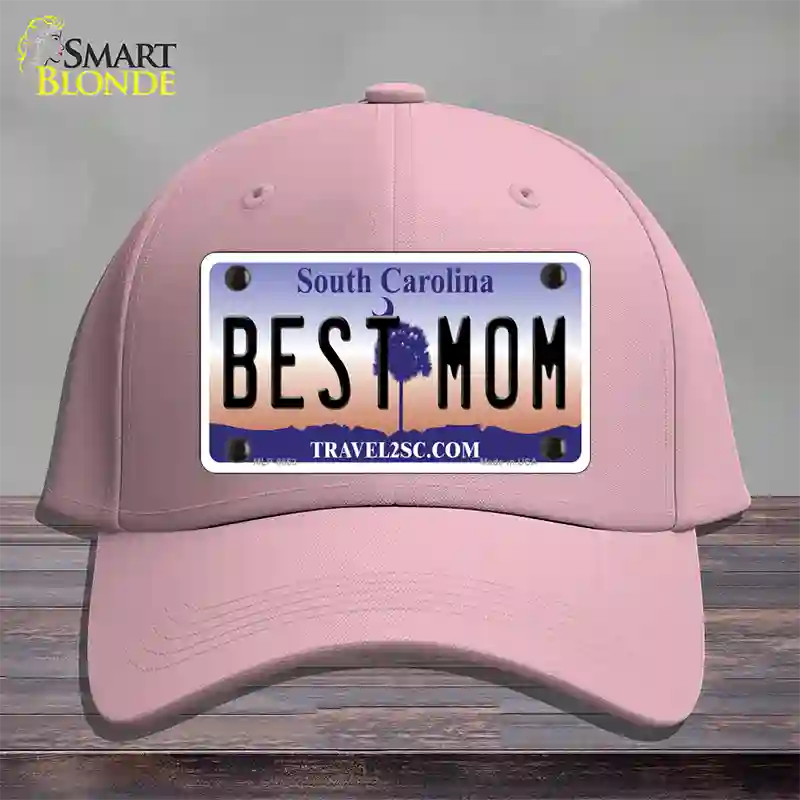 Best Mom South Carolina Novelty License Plate Hat Cotton / Pink