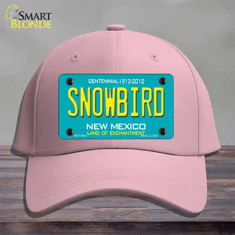 Snowbird New Mexico Novelty License Plate Hat Cotton / Pink