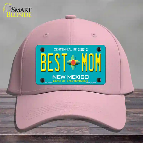 Best Mom Teal New Mexico Novelty License Plate Hat Cotton / Pink