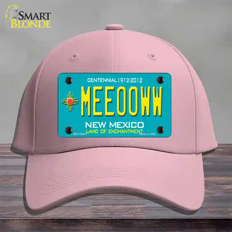 Meeooww New Mexico Novelty License Plate Hat Cotton / Pink