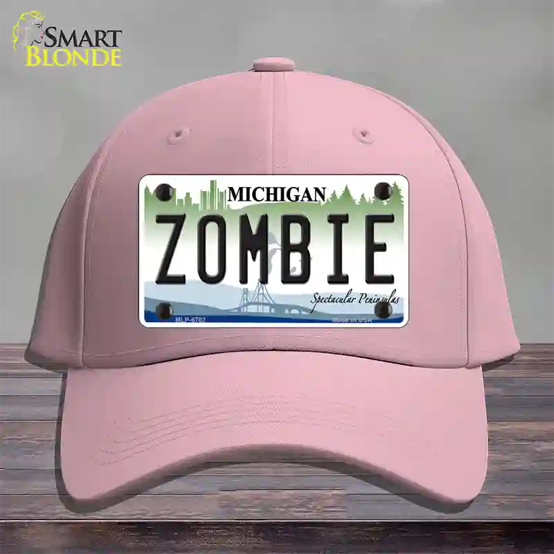 Zombie Michigan Novelty License Plate Hat Cotton / Pink