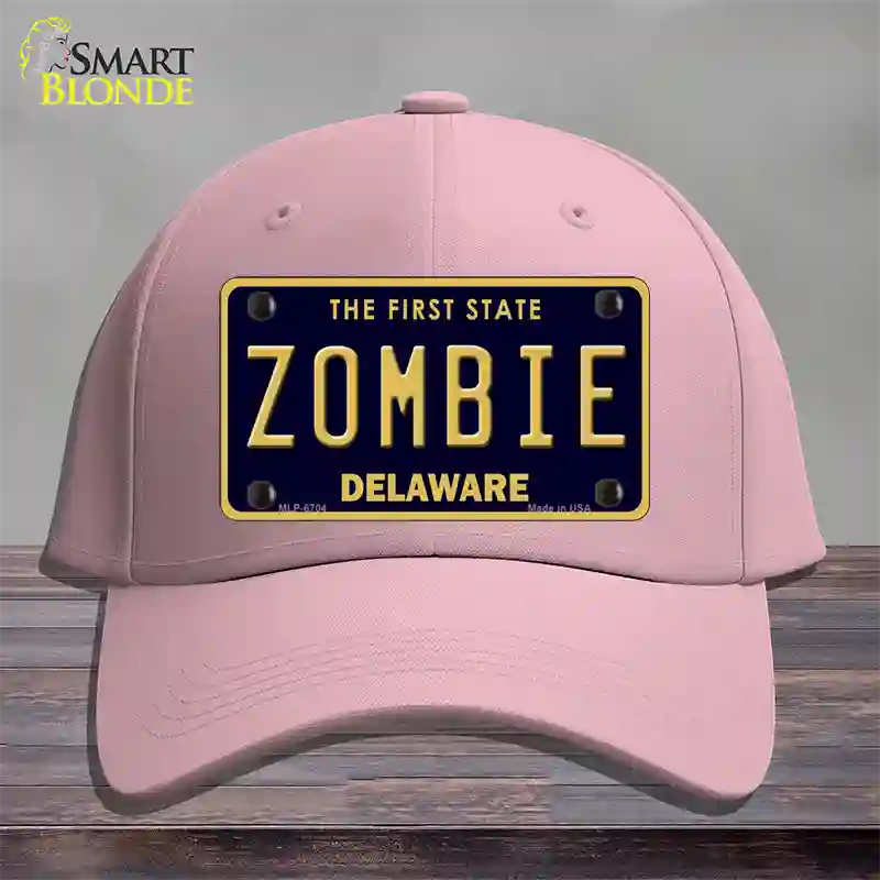 Zombie Delaware Novelty License Plate Hat Cotton / Pink