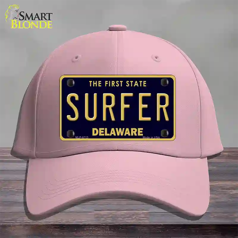 Surfer Delaware Novelty License Plate Hat Cotton / Pink