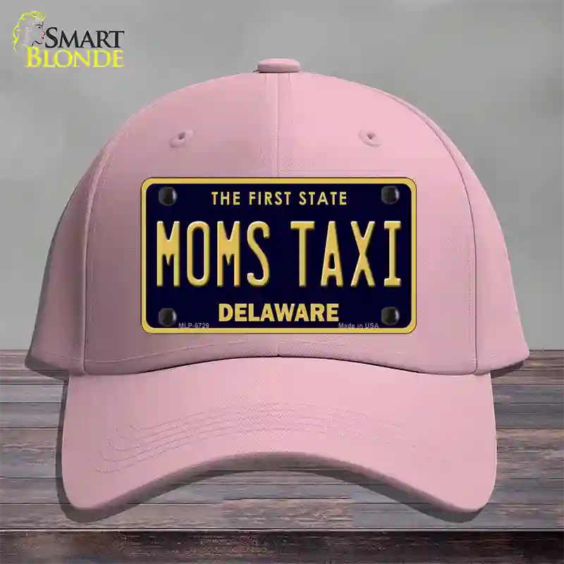 Moms Taxi Delaware Novelty License Plate Hat Cotton / Pink