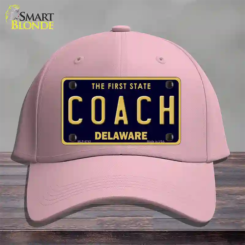 Coach Delaware Novelty License Plate Hat Cotton / Pink