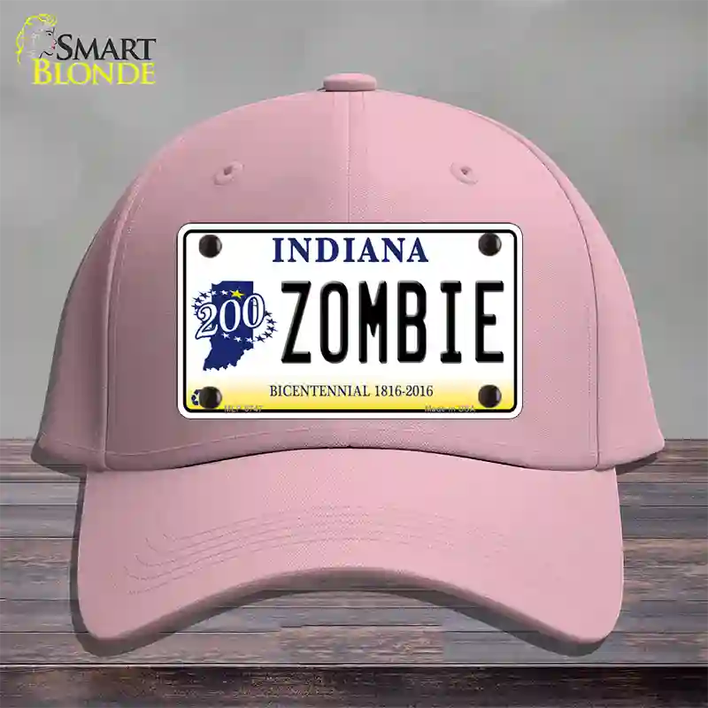 Zombie Indiana Novelty License Plate Hat Cotton / Pink